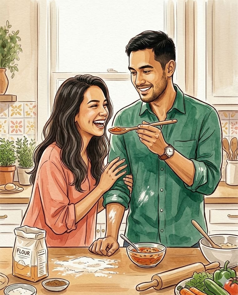 Cooking together